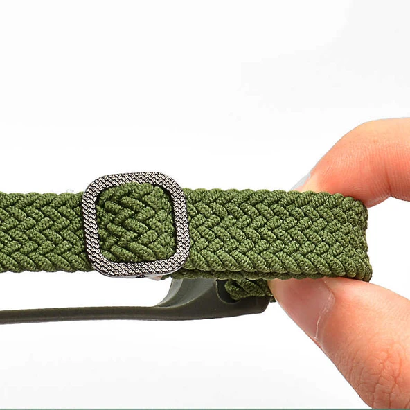 TechnoGuru  Xiaomi Mi Band 3 Hasır Esnek Örgü Naylon Kordon KRD49  Karışık Denim - 2