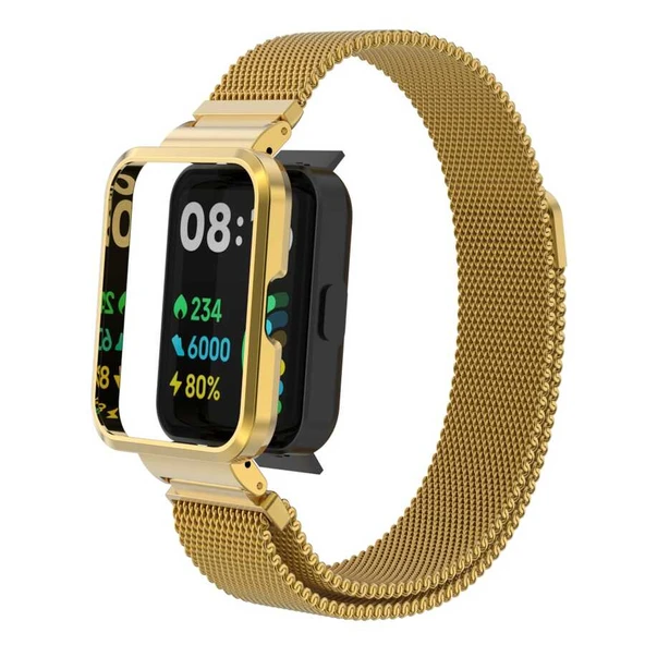TechnoGuru  Mi Watch Lite Katlanabilir Metal Kordon KRD58  Gümüş - 2