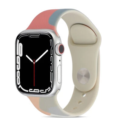 TechnoGuru  Apple Watch Ultra 49mm Kordon Silikon Esnek Renkli Strap Kayış KRD62  Renk 3