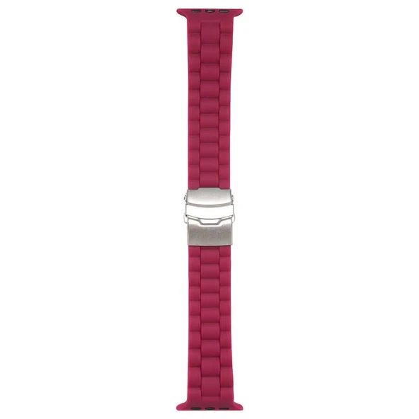 TechnoGuru  Apple Watch Ultra 49mm Kordon Metal Tokalı Ayarlanabilir Yapılı Soft Silikon KRD72  Lila - 4