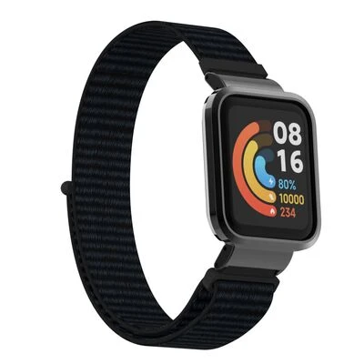 TechnoGuru  Mi Watch Lite (Redmi Watch) Kordon Hasır Örgü Yapılı Naylon Kumaş KRD61  Renk 2