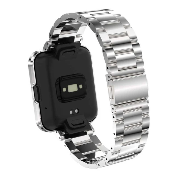 TechnoGuru  Redmi Watch (Mi Watch Lite) Kordon Metal Katlanabilir KRD60  Mavi - 4