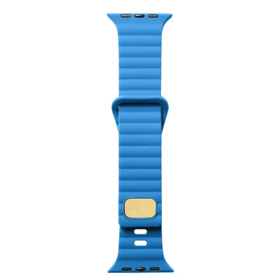 TechnoGuru  Apple Watch 40mm Kordon Şık Silikon Gövde Metal Tokalı KRD73  Mavi