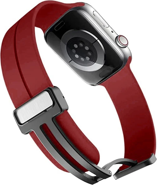 TechnoGuru  Xiaomi Amazfit Pace Kordon 22mm Metal Tokalı Esnek Silikon KRD84  Koyu Yeşil - 4