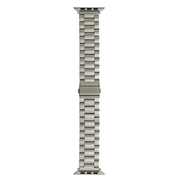 TechnoGuru  Apple Watch 40mm  Kordon Ayarlanabilir Yapılı Şık Metal KRD93  Titanyum - 2