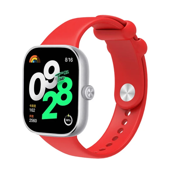 TechnoGuru  Xiaomi Redmi Watch 4 KRD109 Silikon Kordon  Kırmızı