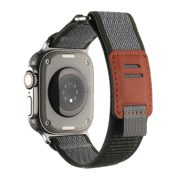 TechnoGuru  Apple Watch Ultra 49mm Hasır Kordon KRD106 Strap Kayış  Yeşil