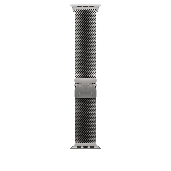 TechnoGuru  Apple Watch 10 42mm Kordon Şık Metal Hasır KRD121  Gri - 2