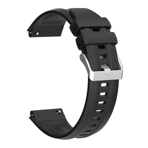 TechnoGuru  Huawei Watch GT5 Pro 46mm Kordon Esnek Silikon Strap Kayış KRD130  Siyah - 3