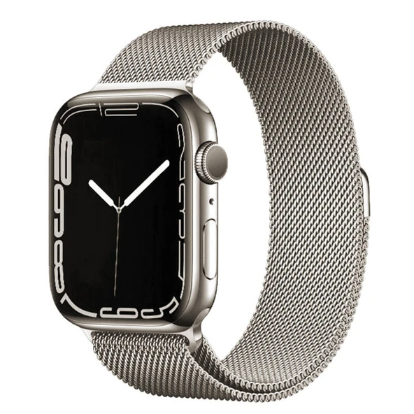 TechnoGuru  Apple Watch 44mm Band01 Metal Kordon  Yıldız Işığı