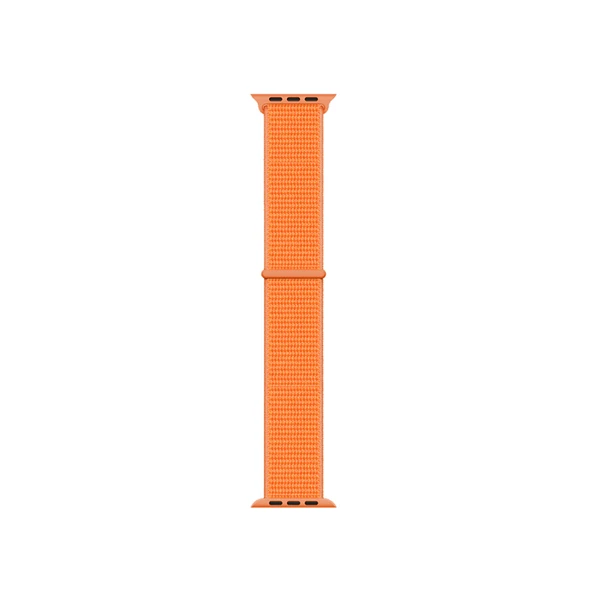 TechnoGuru  Apple Watch 10 42mm Kordon Band03 Serisi Hasır Strap Kayış  Papaya Turuncusu