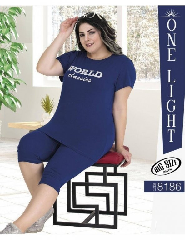 Hayal Teknur 8186 Büyük Beden Penye Pijama Takımı - Battal Pijama Takımları