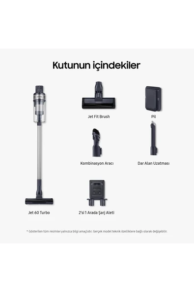 SAMSUNG VS15A6031R4 Jet Siklon 21.6 V Dikey Şarjlı Süpürge - Lavanta Moru