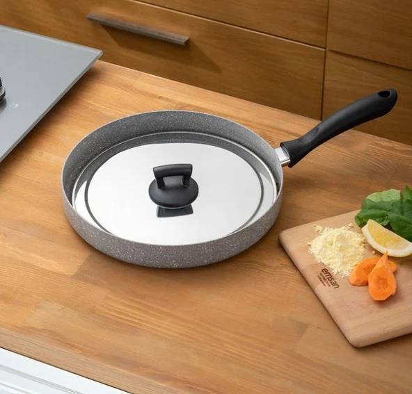 Emsan Rosa 30cm Granit Balık Tavası - 3