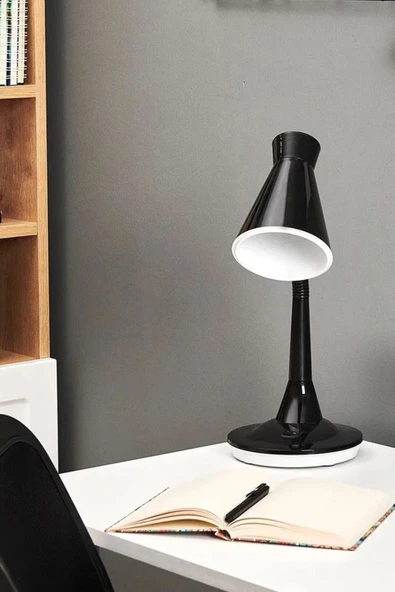 Büyük Boy Akrobatik Masa Lambası - Kitap Okuma, Ders Çalışma ve Gece Lambası, Max 10W Ampül - 7