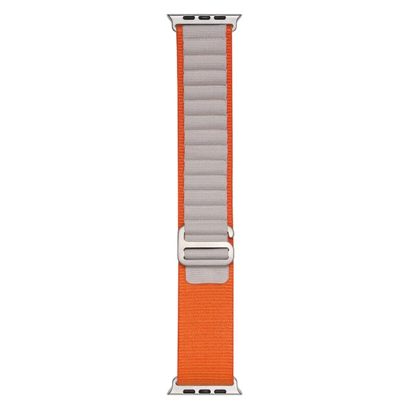 TechnoGuru  Apple Watch 41mm Band-74 Örgü HasırKordon  Turuncu Yıldız Işığı