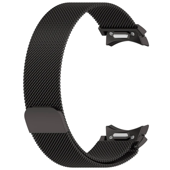 TechnoGuru  Samsung Galaxy Watch Active 2 44mm Band12 20mm Metal Hasır Kordon  Gri - 4