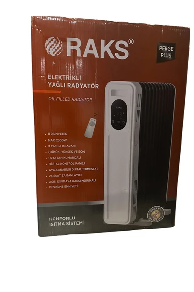 RAKS Elektrikli Yağlı Radyatör Perg. Plus 2300 Watt Kumandalı - 5