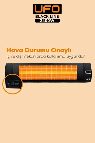 UFO Black Line 2400 W Uzaktan Kumandalı - Dikey ve Yatay Isıtıcı - 6