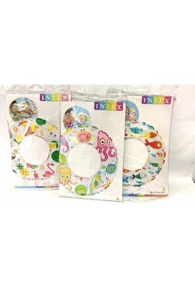 Intex Baskılı Yüzme Havuz Deniz Simit 51 cm (3-6 Yaş) IS59230 - 3