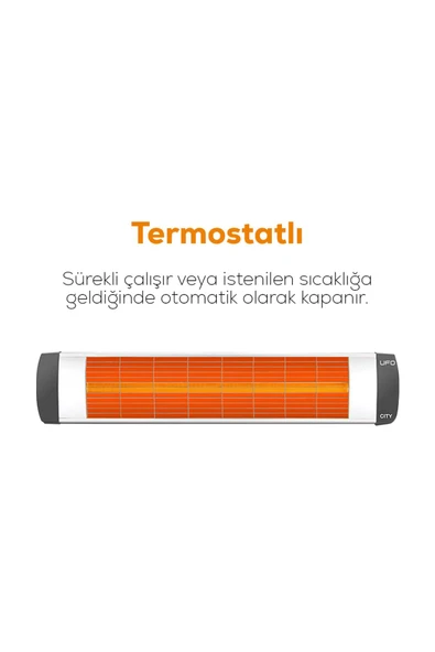 UFO City 2300 W Duvar Tipi Infrared Isıtıcı - Termostatlı - 3