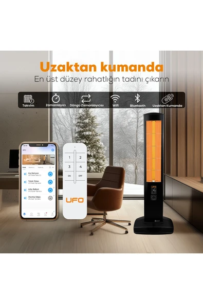 UFO Erciyus Smart 2300 W Mobil Uyumlu Kule Tipi Isıtıcı