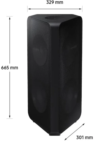 SAMSUNG Mx-St50B/Tk Sound Tower, 240 Watt, Taşınabilir Kablosuz Bluetooth Hoparlör, Ipx5 Dereceli, 18 - 3