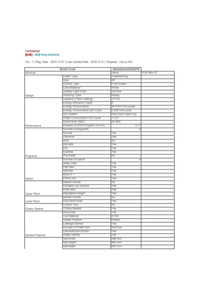 SAMSUNG DW60DG550FWQ, 5 Programlı Solo Bulaşık Makinesi, 13 Kişilik Yıkama Kapasitesi - 4
