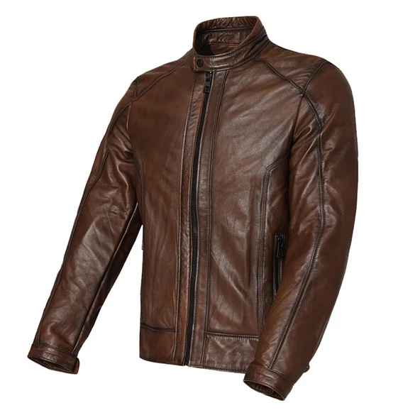 VEXO DERİ ANTİK KAHVE MOTOSİKLET MONT