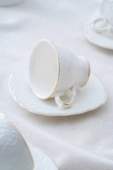 Acar SYT-06058 Angela Gold 6lı Kahve Fincan Takımı - 2