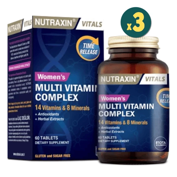 Nutraxin Women's Multi Vitamin Complex 60 Tablet 3 Adet