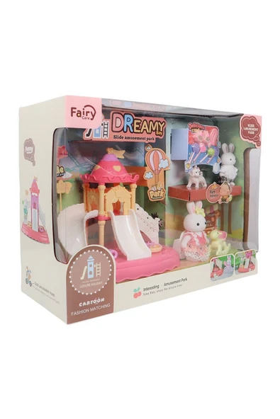 Kaydıraklı Eğlence: Bay Dreamy Tavşan Ailesi Parkı Seti - 3