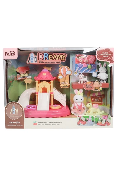 Kaydıraklı Eğlence: Bay Dreamy Tavşan Ailesi Parkı Seti