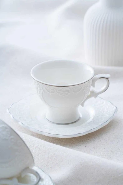 Acar SYT-06058 Angela Silver 6lı Kahve Fincan Takımı