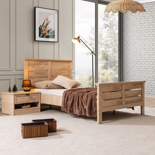 Karyola, Polo Başlıklı Karyola 100x200 Cm - Resim 2