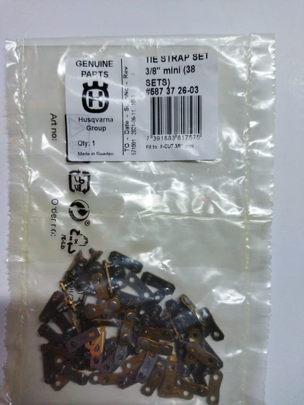 MOTORLU TESTERE ZİNCİR PERÇİNİ (ZİNCİR EKİ) HUSQVARNA 91 (PAKET 38 ADET) ORJİNAL - Resim 2