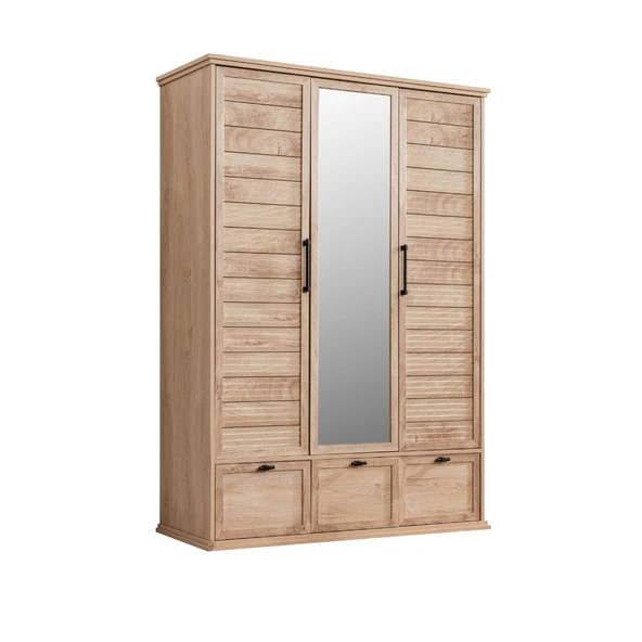 Gardırop, Polo 3 Kapaklı Çekmeceli Dolap - 2