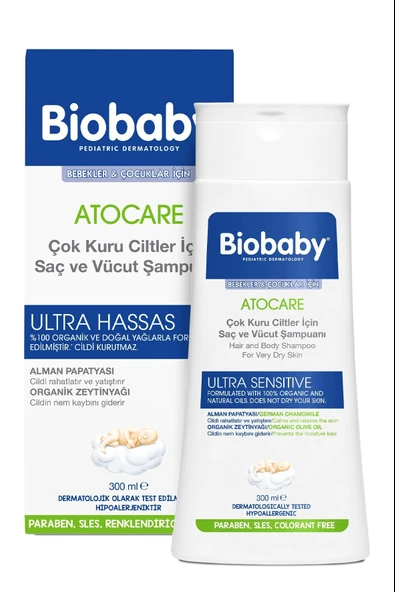 Atocare Çok Kuru Ciltler İçin Saç Ve Vücut Şampuanı 300 Ml