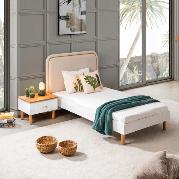 Vita Bohem Genç Odası - 4 Kapaklı Dolap, Karyola, Komodin, Çalışma Masası - 2