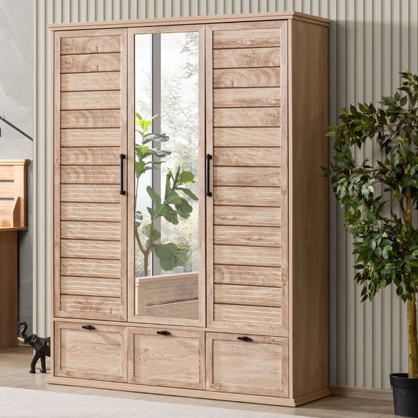 Gardırop, Polo 3 Kapaklı Çekmeceli Dolap