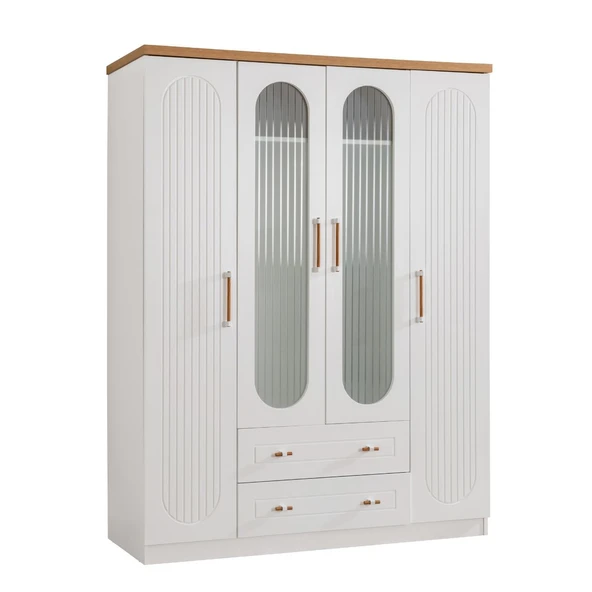Gardırop, Vita Bohem 4 Kapaklı Çekmeceli Dolap - 2