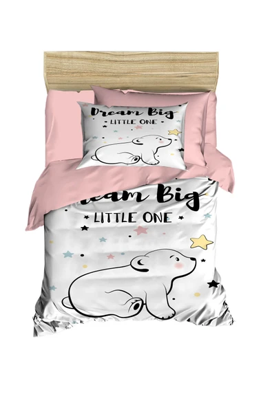 Dijital Baskılı 3d Pamuklu Yenidoğan Bebek Nevresim Takımı Dream Big - 3