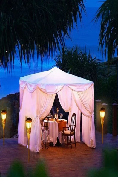 Solar Bambu Bahçe Lambası - Alev Efektli, Su Geçirmez, 60 cm Güneş Enerjili Aydınlatma - 3