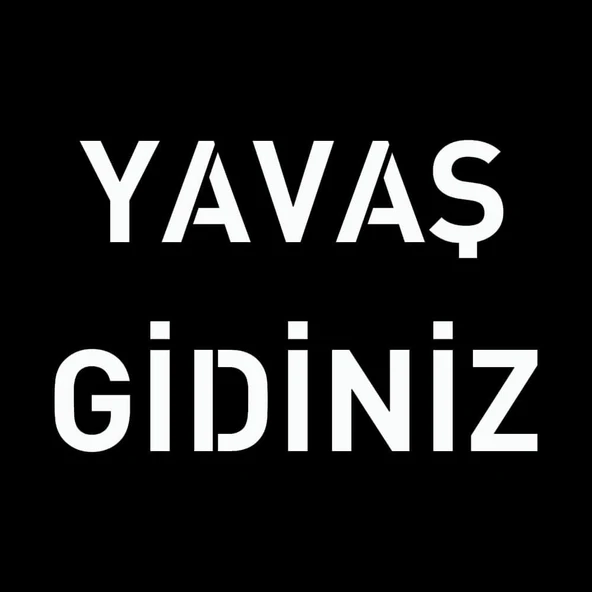 Yavaş Gidiniz Sembolü Boyama Şablonu Alüminyum Otopark Şablonu 100x100 cm
