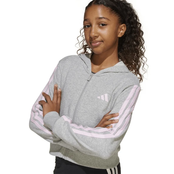 Adidas JJ0949 Jg 3S Ft Fz Cro Kız Çocuk Spor Ceket - 4