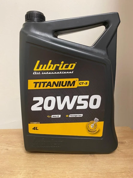 Lubrico 20W-50 Motor Yağı 4Litre (2024 Üretim)