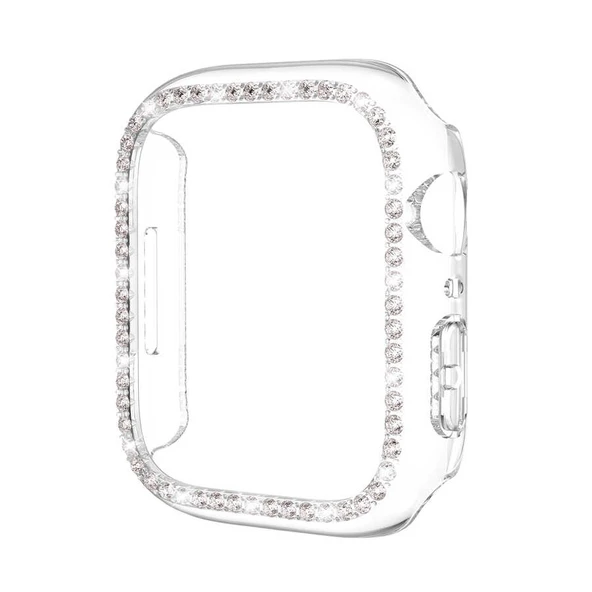 Apple Watch 7 41mm Saat Ekran Kasa Koruyucu Taşlı Lüxry ZRGard-05 ürün görseli 1