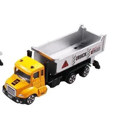 Oyuncak İnşaat Kamyonları Kazıcı Mikser Kasalı Taşıyıcı 3 lü Metal Set - 7