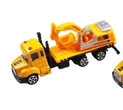 Oyuncak İnşaat Kamyonları Kazıcı Mikser Kasalı Taşıyıcı 3 lü Metal Set - 4