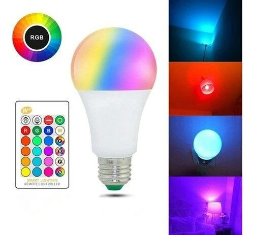 Prize Tak Çalıştır Kumandalı, 16 Farklı Işık Renkli, Çakar Modlu Akıllı Led Ampul Kaliteli RGB Ampul - 3